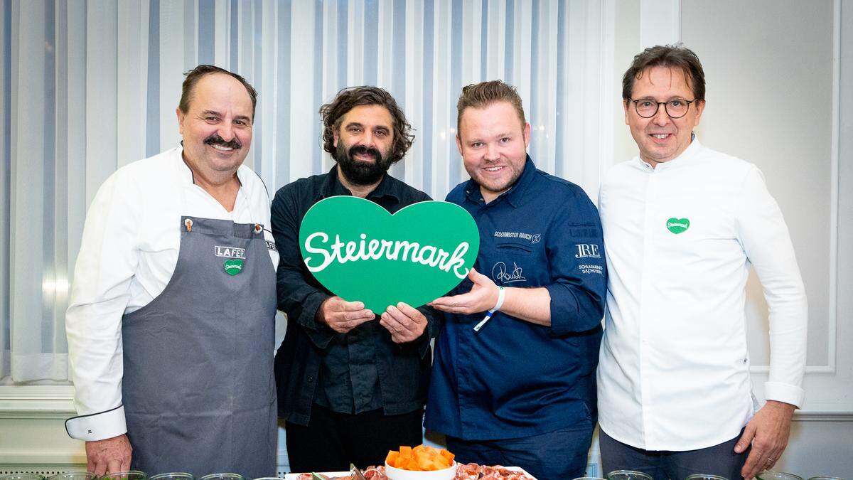 Starköche Johann Lafer, Konstantin Fillippou, Richard Rauch und Heinz Reitbauer 