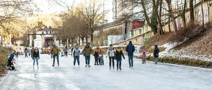 Im Vorjahr konnten die Eisläufer am Klagenfurter Lendkanal ihre Runden ziehen