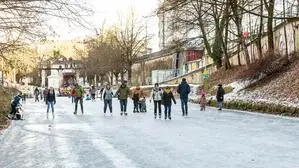 Im Vorjahr konnten die Eisläufer am Klagenfurter Lendkanal ihre Runden ziehen