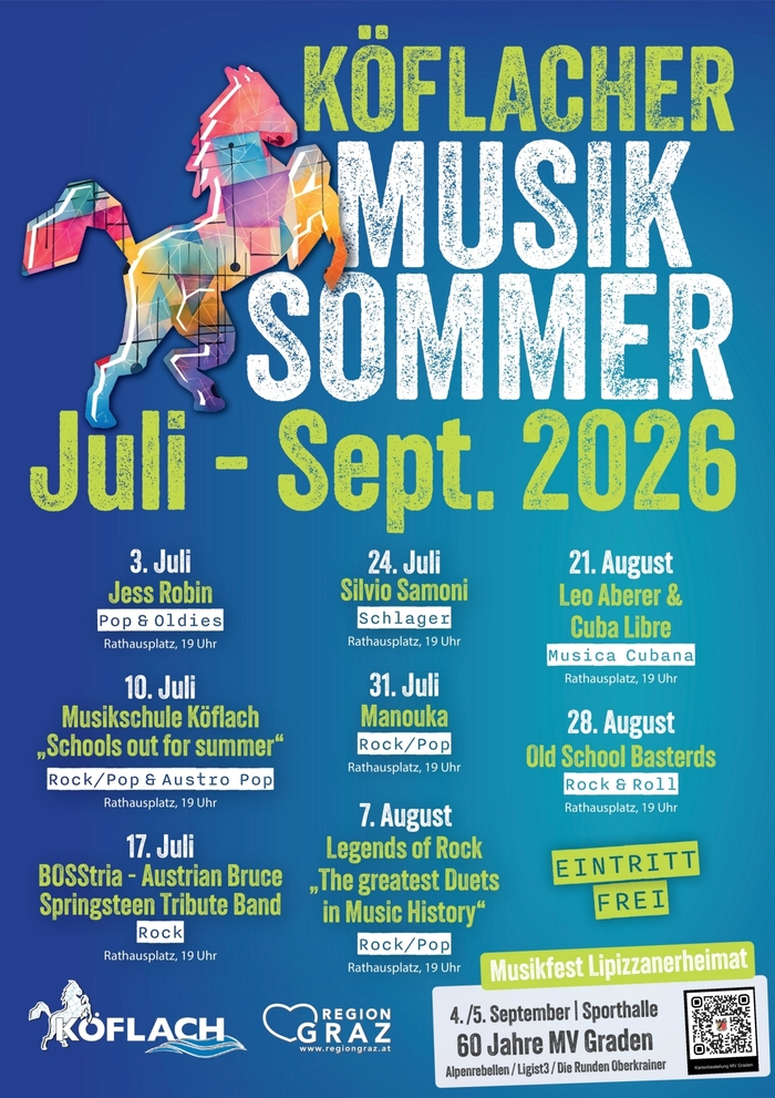 Das dichte Programm des Köflacher Musiksommers