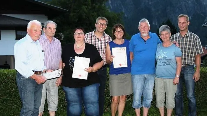 Humborg, Eder, Plaumann, Steiner, Ehepaar Zucchi, Burgi Eder und Rainer