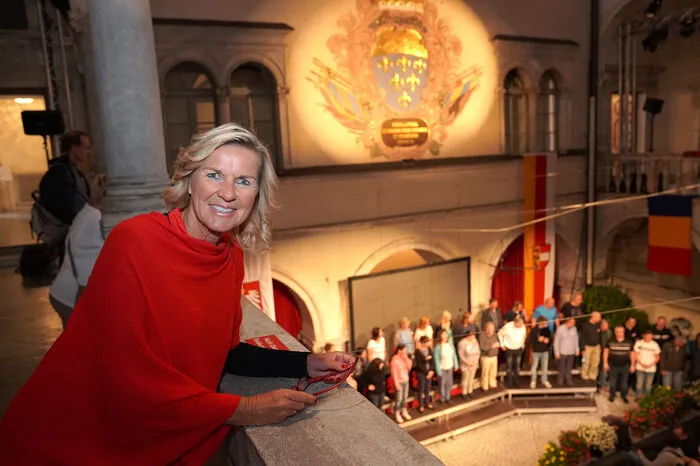 Sie war auch bei den Stellproben zum Chorwettbewerb im Schloss Porcia anwesend.
