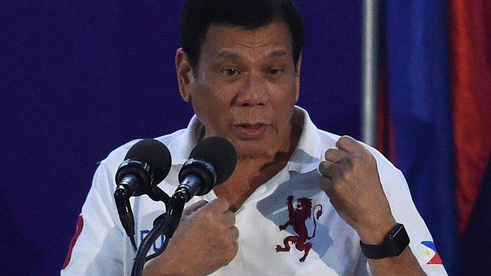 Unflätiger Rodrigo Duterte 
