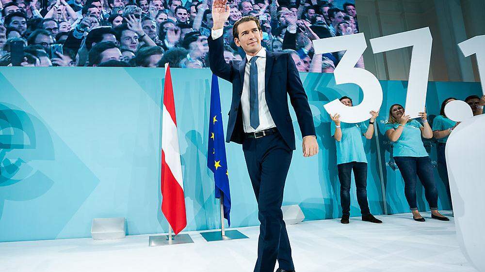 Sebastian Kurz bei der Wahlfeier der ÖVP
