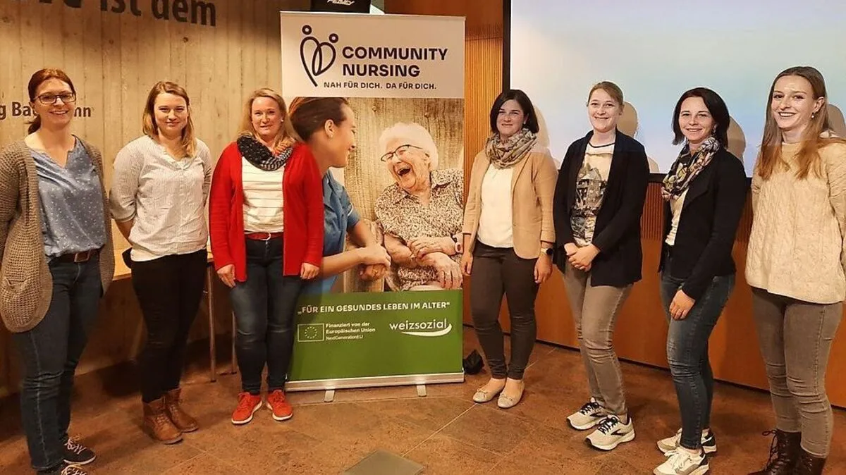 Bettina Spandl, Sandra Grabner, Claudia Töglhofer, Eugenia Isheim, Iris-Kristin Maier, Sabine Taucher und Eva Ehmann werden als Community Nurses künftig im Bezirk Weiz tätig sein