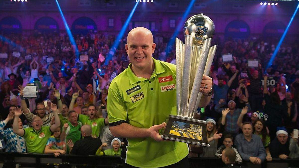 Michael van Gerwen schnappte sich den Pokal