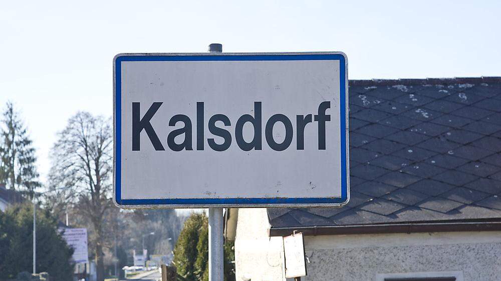 Ortstafel von Kalsdorf bei Graz