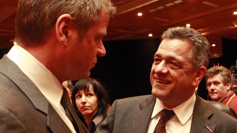 Ziemlich beste Freunde: Gerhard Mock (rechts) und Gerhard Köfer beim SPÖ-Parteitag im Jahr 2010 