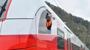 Markus Brunnhofer auf einem 4744 Cityjet. Demnächst ist er erstmals alleine unterwegs