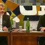 Bürgermeister Gernot Lobnig (SPÖ) und ÖVP-Vizebürgermeister Volkart Kienzl (rechts) auf einem Archivfoto 