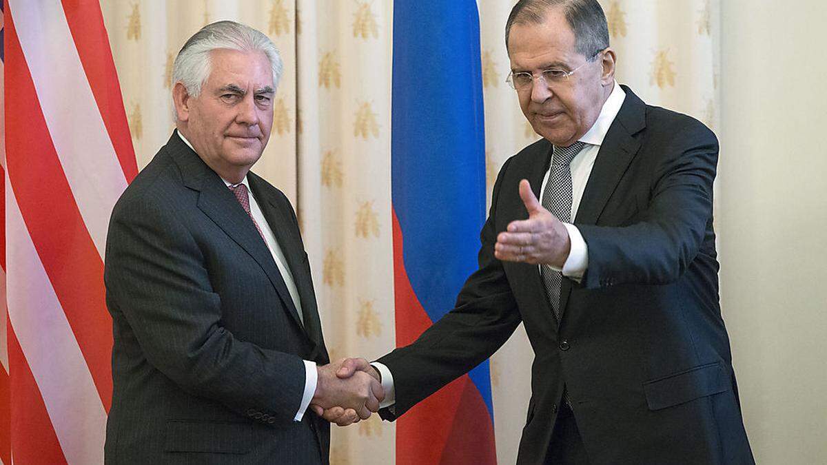 Rex Tillerson bei Lawrow in Moskau 