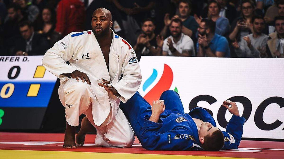 Teddy Riner besiegte den Österreicher Hegyi, dann folgte die historische Niederlage