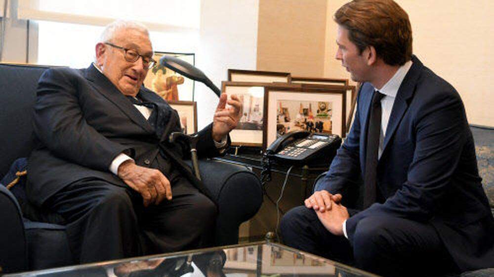 Sebastian Kurz besuchte Henry Kissinger