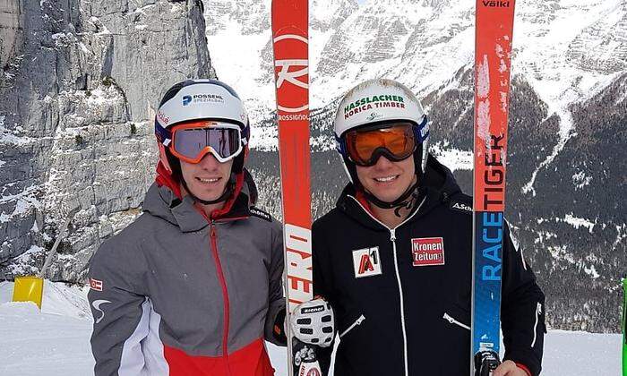 Nico Pajantschitsch (links) ist im Para-Ski wie Markus Salcher im Nationalteam