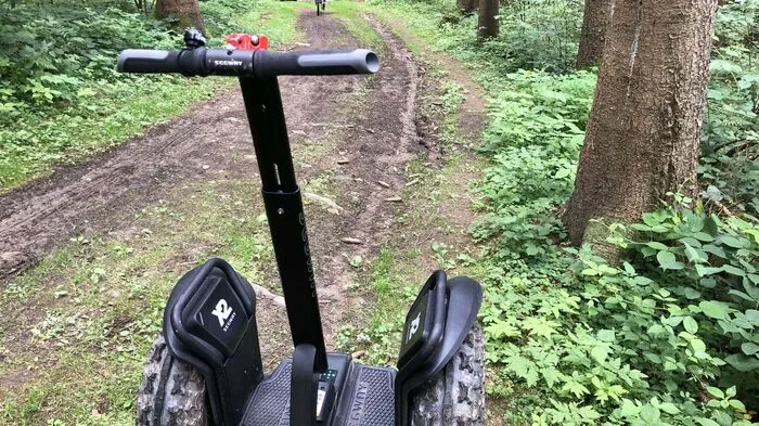 Die Segway-Touren führen mitten durch den Wald