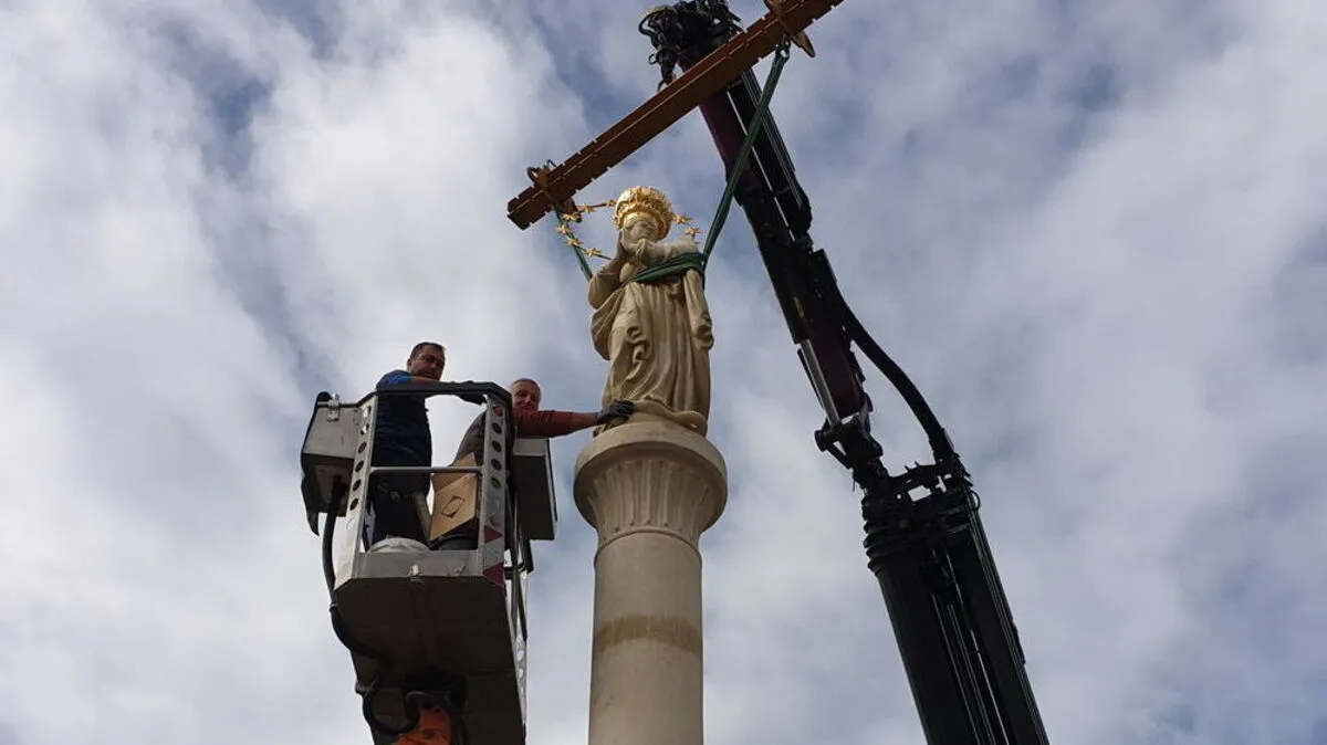 Millimeterarbeit in luftiger Höhe