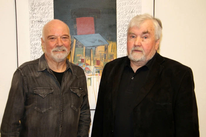 Hugo Kohlbacher (rechts) sprach in sehr persönliche Worten über den Menschen und Künstler Wegscheider.