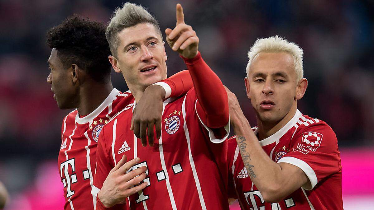 Robert Lewandowski erzielte das dritte Tor der Bayern beim 3:1-Sieg über Hannover