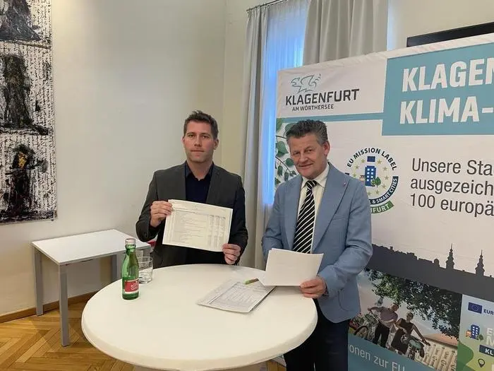 Liesnig (links) und Scheider präsentierten das Budget