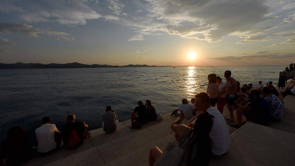 Sonnenuntergang bei Zadar.