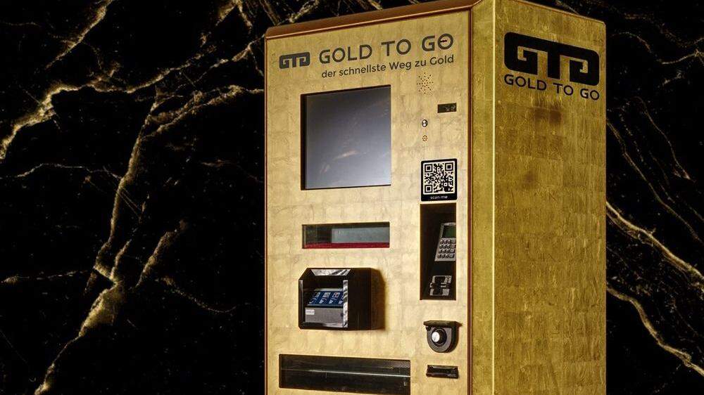 Ein Goldautomat der Firma &quot;Gold to go&quot; ist nun in der neuen RLB-Filiale in der Grazer Herrengasse zu finden