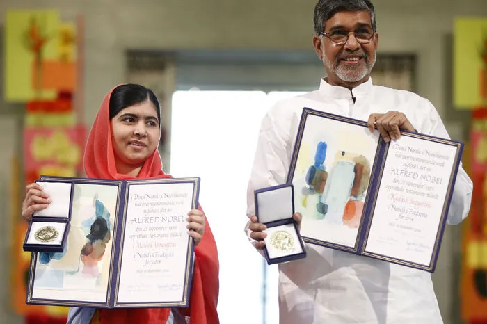 Kailash Satyarthi und Malala Yousafzai wurden 2014 für ihren Einsatz für die Rechte von Kindern und Jugendlichen gewürdigt.
