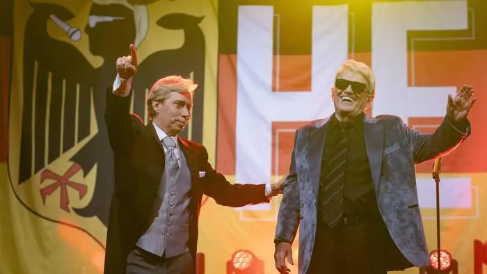 Volksmusik-Star Heino und sein Manager, der Steirer Helmut Werner