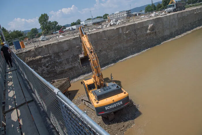 120.000 Kubikmeter Material wurden an der Baustelle bereits ausgehoben und bewegt.