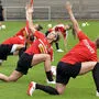 Das Frauen-Nationalteam trainiert in Wageningen