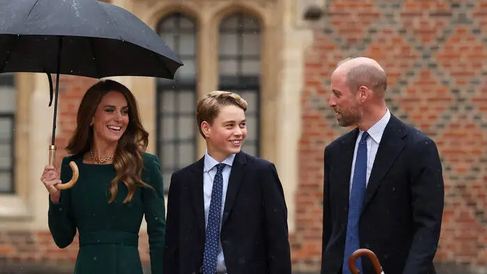 Prinz George mit seinen Eltern Kate und William