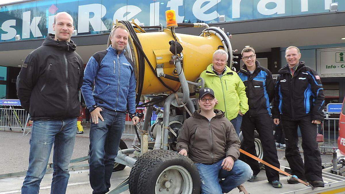 Die Schneekanone wurde vor Kurzem abgeholt