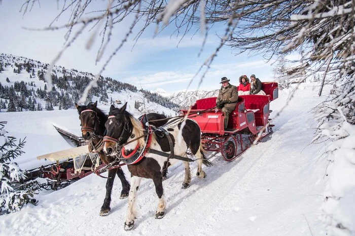 Zum Ausgangspunkt gebracht werden die Besucher ab dem ersten Adventsonntag mit der Pferdekutsche vom Katschberg aus.