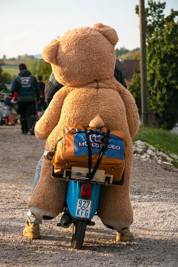Das Maskottchen der Moped-Rallye: Lenni