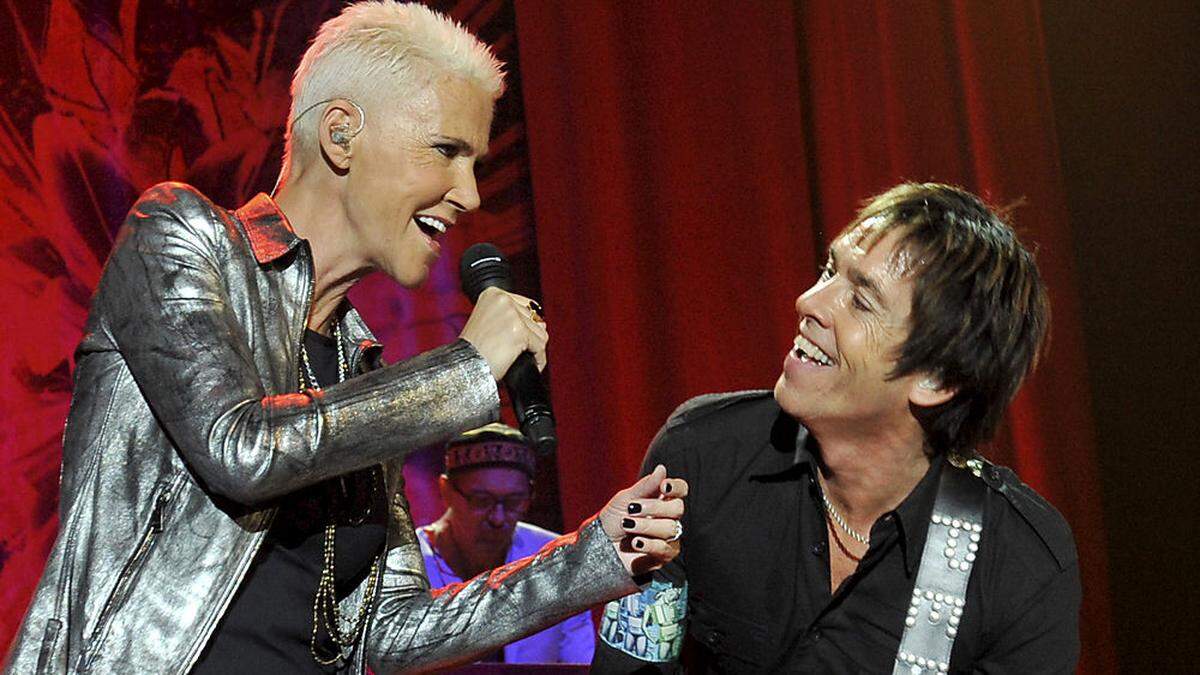 Marie Fredriksson (1958–2019) mit Roxette-Partner Per Gessle