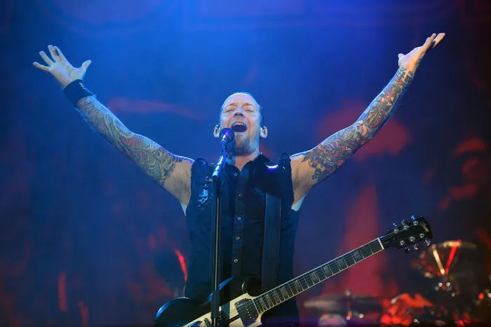 Sänger und Gitarrist Michael Poulsen von der Band 'Volbeat'