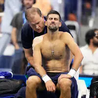 Tennis-Superstar Novak Djokovic war bei seinem Auftaktspiel bei den US Open in sichtlich schlechter Verfassung