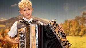 Harmonikaspieler Tobias Ruprechter, Schüler der Musikschule Voitsberg, wurde beim Bewerb Dritter