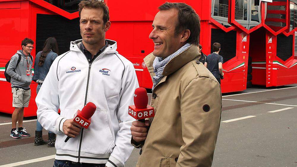 ORF-Kommentatoren-Duo Ernst Hausleitner (rechts) und Experte Alexander Wurz