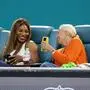 Serena Williams (links) bei den heurigen Miami Open