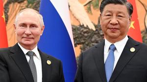 Xi Jinping (r.) und Wladimir Putin (l.) 