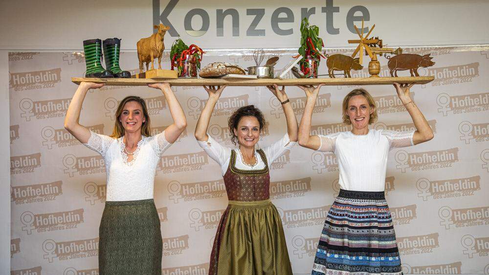 Hofheldinnen 2022: Karin Jöchlinger (30), Elisabeth Wild (40) und Heidi Hirn (44)