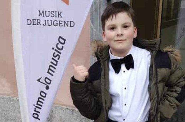 Lorenz Tatschl belegte bei „prima la musica“ den ersten Platz unter den Pianisten seiner Altersgruppe