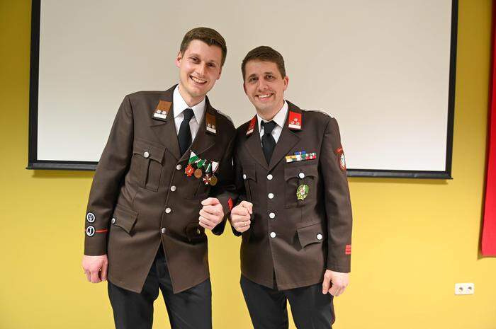 Stellvertreter Mathias Thomann und Kommandant Robert Heinzl (v. l.)