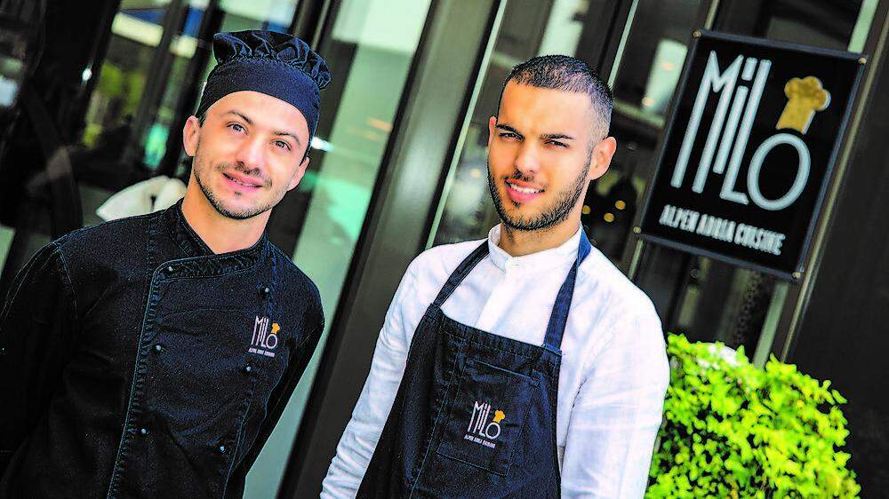 Küchenchef Daniel Benic (links) mit	Junior-Chef Dean Aleksic	