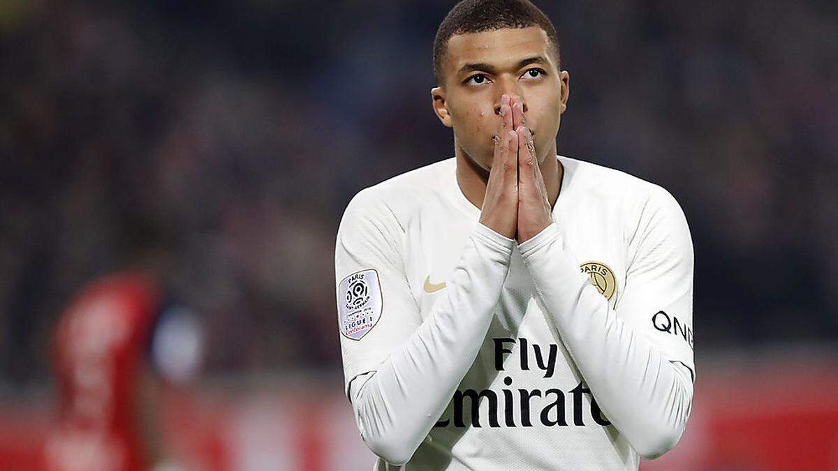 PSG-Stürmer Kylian Mbappe konnte es nicht fassen