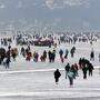 Zehntausende Eisläufer bevölkerten 2006 den Wörthersee