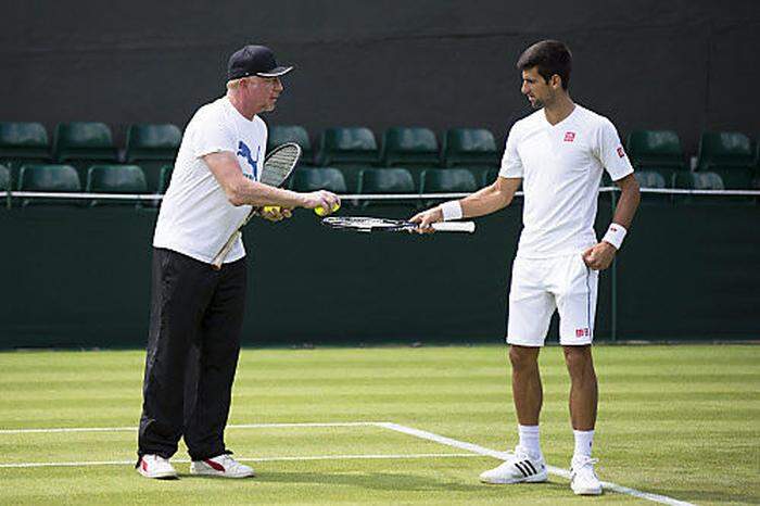 Becker und Schützling Djokovic in Wimbledon