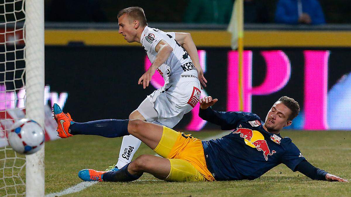 Manuel Kerhe schoss den WAC zum 3:2-Sieg gegen Tabellenführer Red Bull Salzburg