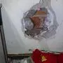 Der Tresor wurde aus der Wand gerissen