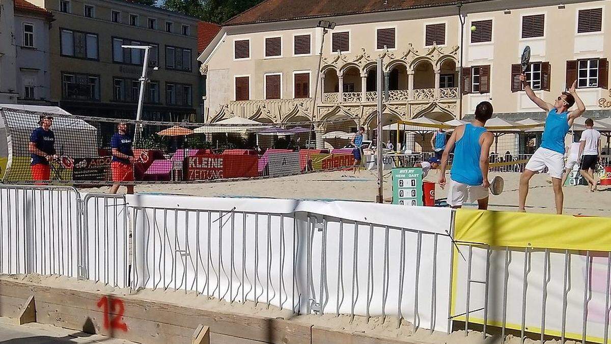 Gestern stand Tennis auf dem Programm von Beach an der Mur